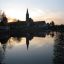 Sonnenuntergang in Wolframs-Eschenbach (Kabine hinten rechts)